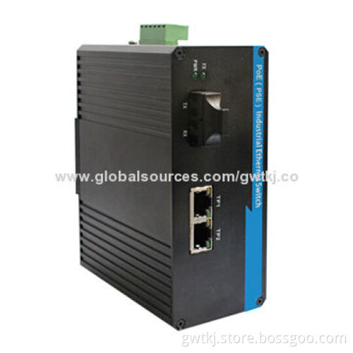 PoE industrial Ethernet switch, 2 IEEE802.3af/at -compliant PoE(PSE) and Ethernet combo ports